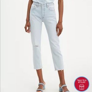 Levi’s 501 cropped jeans light blue 30